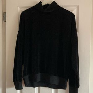 HOPE Field Sweatshirt in Black Velvet, size 38.